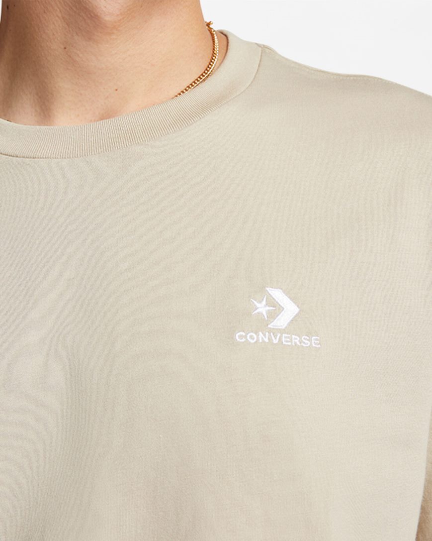Women's Converse Go-To Embroidered Star Chevron Standard Fit T-Shirts Grey | AU 196C5C